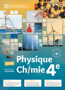 Couverture du manuel scolaire : Physique-Chimie 4e