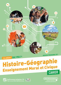 Couverture du manuel scolaire : Histoire-Géographie-EMC Terminale Bac Pro - Cahier