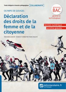 Couverture du manuel scolaire : Olympe de Gouges - Déclaration des droits de la femme et de la citoyenne