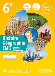 Couverture du manuel scolaire : Histoire-Géographie-EMC 6e - 2022