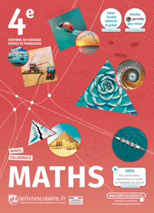 Couverture du manuel scolaire : Mathématiques 4e - 2022