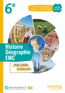 Couverture du manuel scolaire : Histoire-Géographie-EMC 6e - Cahier d'exercices - 2022