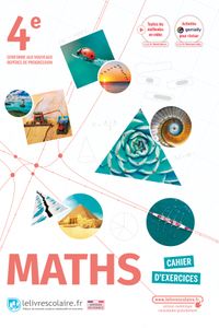 Couverture du manuel scolaire : Mathématiques 4e - Cahier d'exercices - 2022