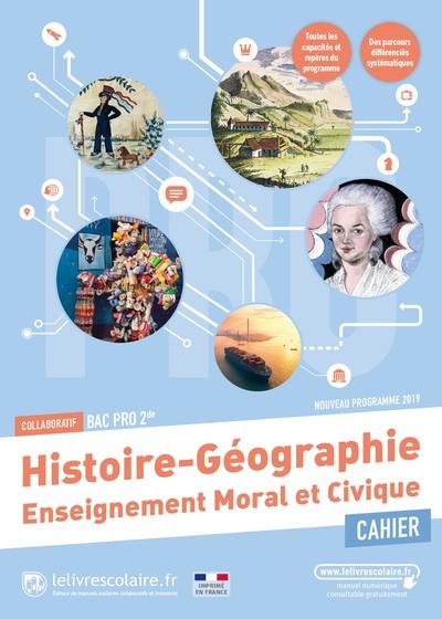 Couverture du manuel scolaire : Cahier d'activités - Histoire-Géographie-EMC 2de Bac Pro